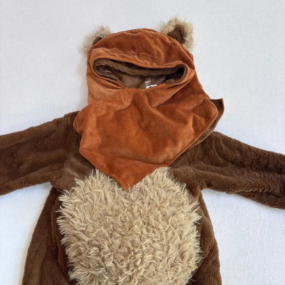 Disney Store Ewok Baby Halloween Costume Star Wars 18-24 Month Brown Fleece Warm